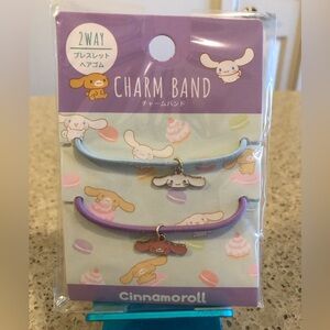 Cinnamoroll 2 Way Charm Band Hair Ties Bracelets of Cinnamon Roll & Cappuccino